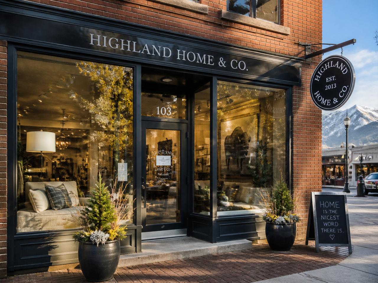 Clean small business storefront